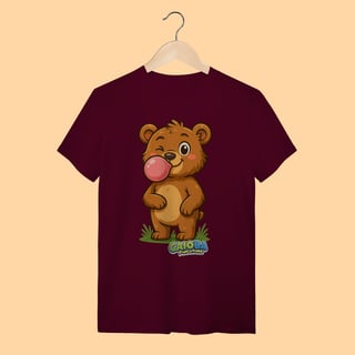 Nome do produto Camiseta T-shirt Unissex Ursinho – 100% Algodão | Coleção Reino Animal do Caioba