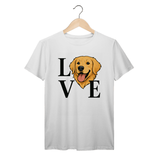 Nome do produto Camiseta LOVE com Golden Retriever