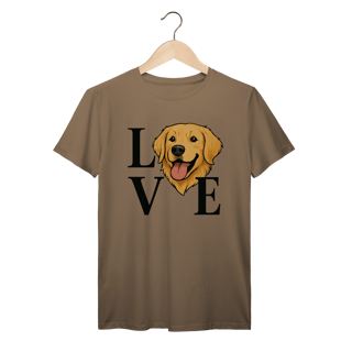Nome do produto Camiseta LOVE com Golden Retriever