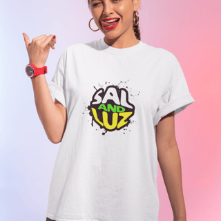 Nome do produto Camiseta Sal & Luz Estampa Frontal