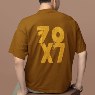 Camiseta Oversized 70x7 De Cores Vivas/Frente e Costa