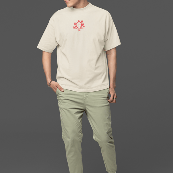 Camiseta Oversized Lisa+Marca Vermelho/Frente