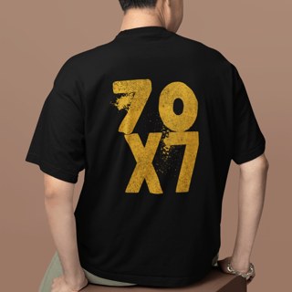 Nome do produto Camiseta Oversized 70x7 De Cores Vivas/Frente e Costa
