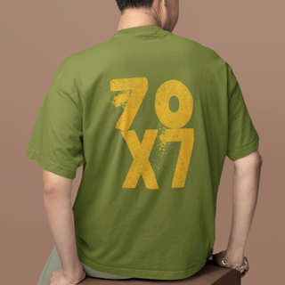 Nome do produto Camiseta Oversized 70x7 De Cores Vivas/Frente e Costa