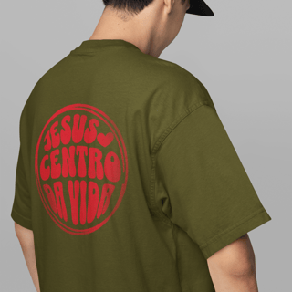 Nome do produto Camiseta Oversized Jesus o Centro da Vida/Frente e Costa