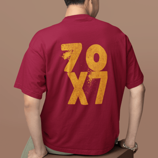 Nome do produto Camiseta Oversized 70x7 De Cores Vivas/Frente e Costa