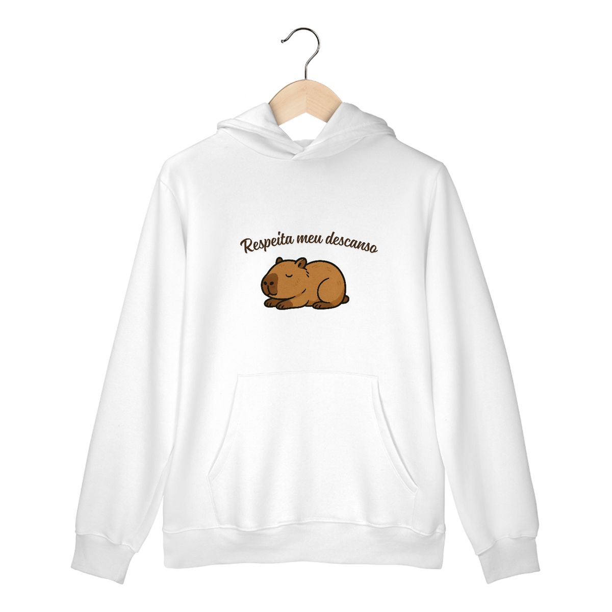 Nome do produto: Moletom Canguru Respeita Meu Descanso
