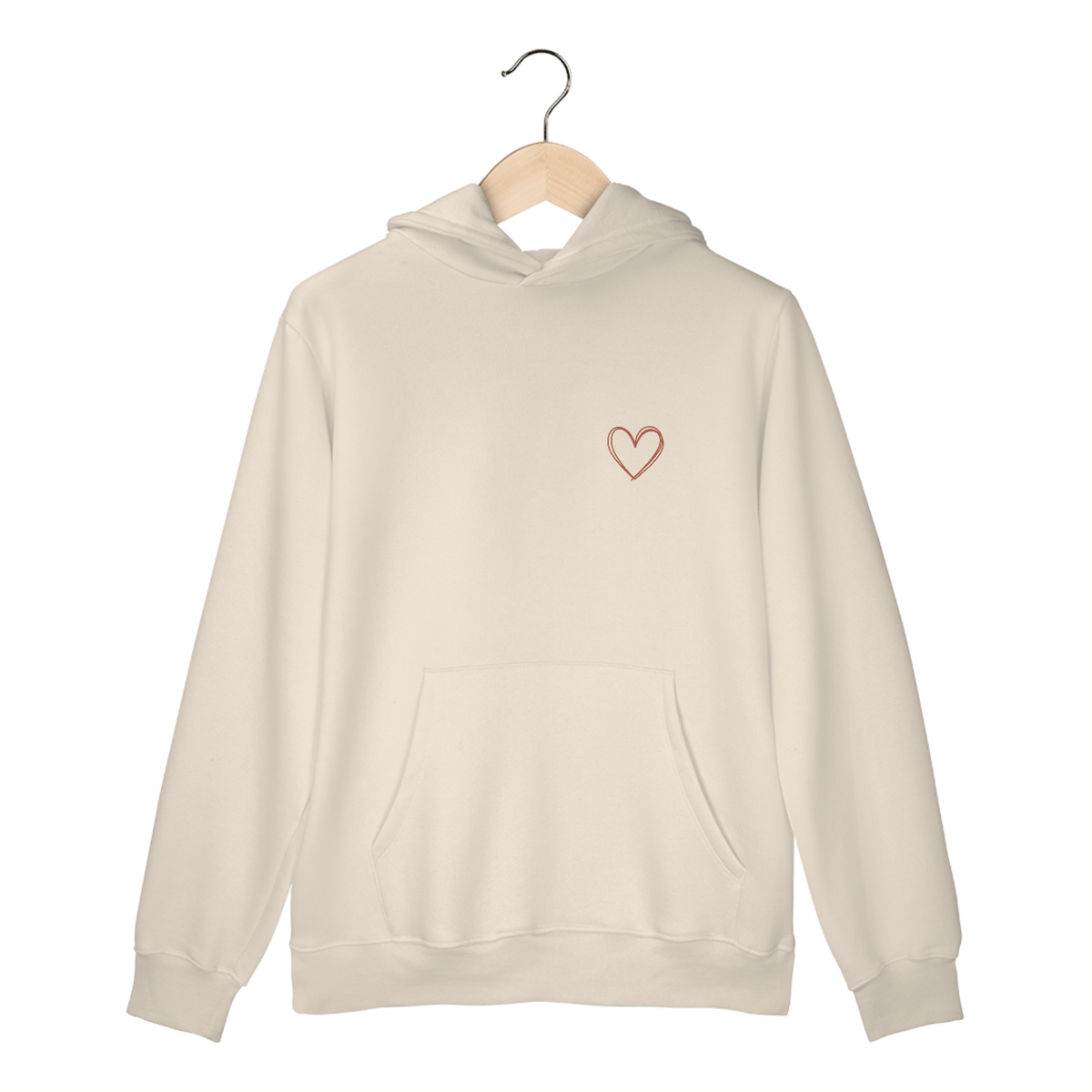 Nome do produto: Moletom Canguru Coração