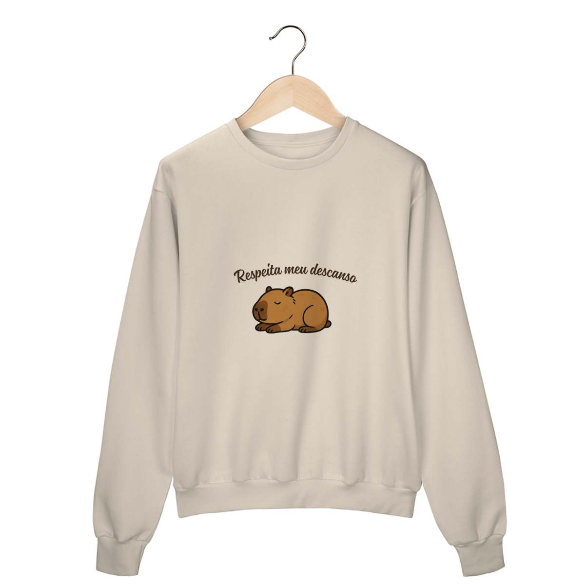 Nome do produto: Moletom Blusão Respeita Meu Descanso