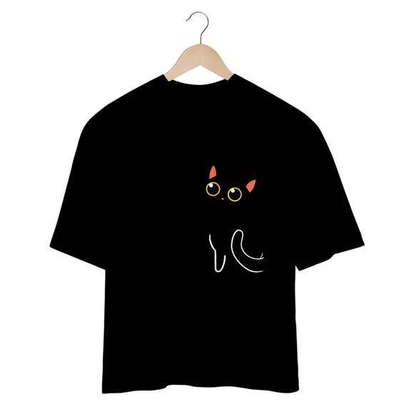 Camiseta Oversized Gato