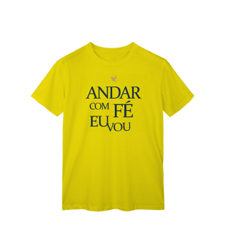 Nome do produto Andar com Fé Eu Vou - T-Shirt Classic