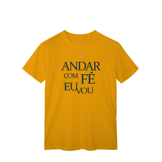 Nome do produto Andar com Fé Eu Vou - T-Shirt Classic