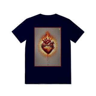 Nome do produto Sagrado Coração - T-Shirt Quality (frente)