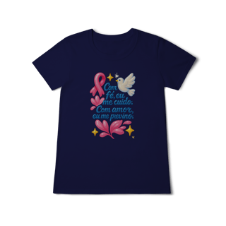 Nome do produto Com Fé eu me Cuido - Baby Long Feminina