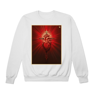 Nome do produto Sagrado Coração e Cruz - Moletom Prime Fechado