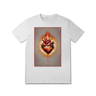 Nome do produto Sagrado Coração - T-Shirt Quality (frente)