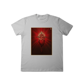 Nome do produto Sagrado Coração e Cruz - T-Shirt Classic