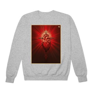 Nome do produto Sagrado Coração e Cruz - Moletom Prime Fechado