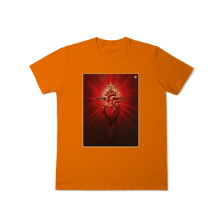 Nome do produto Sagrado Coração e Cruz - T-Shirt Classic