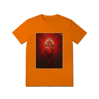Nome do produto Sagrado Coração e Cruz - T-Shirt Quality