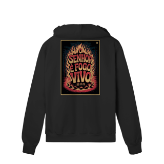 Nome do produto O Senhor é fogo vivo - Moletom Prime Com Zíper