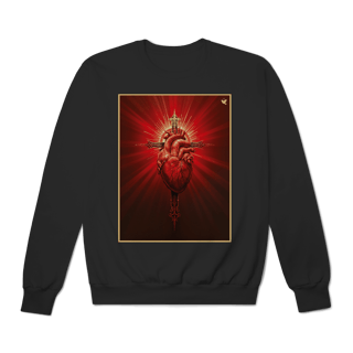 Nome do produto Sagrado Coração e Cruz - Moletom Prime Fechado