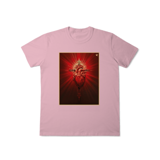 Nome do produto Sagrado Coração e Cruz - T-Shirt Classic