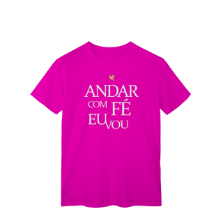 Nome do produto Andar com Fé Eu Vou - T-Shirt Classic