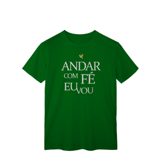 Nome do produto Andar com Fé Eu Vou - T-Shirt Classic