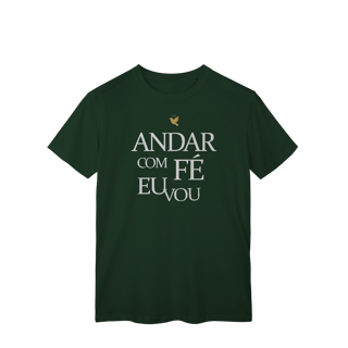 Nome do produto Andar com Fé Eu Vou - T-Shirt Classic