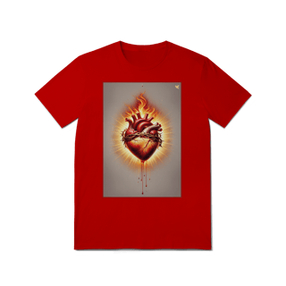 Nome do produto Sagrado Coração - T-Shirt Quality (frente)