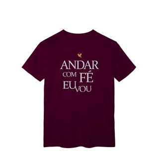 Nome do produto Andar com Fé Eu Vou - T-Shirt Classic