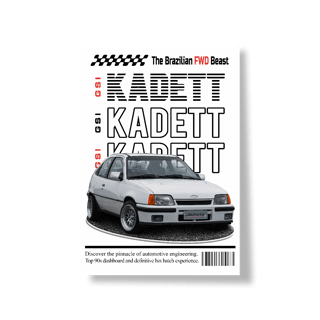 Nome do produto Poster Retrato - Kadett de Revista - STT018