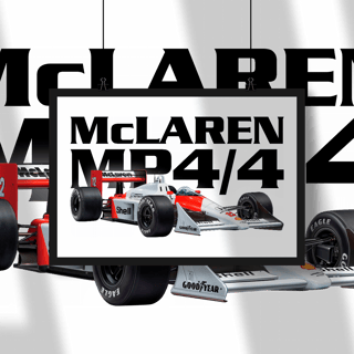 Poster Paisagem - MP4/4 Ayrton Senna - STT012