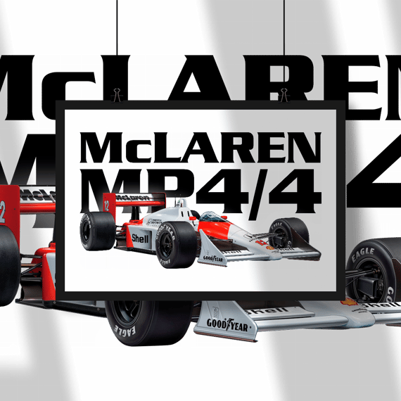 Poster Paisagem - MP4/4 Ayrton Senna - STT012