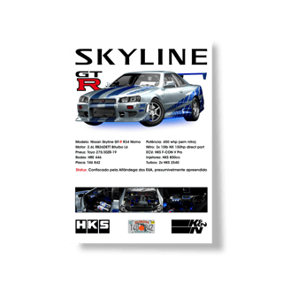 Nome do produto Poster Retrato - West Coast Brian Skyline - STT024