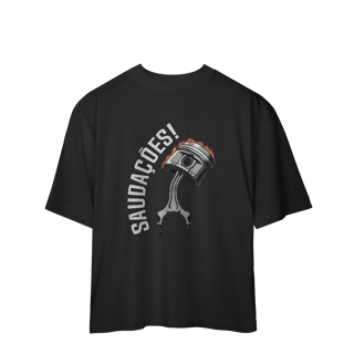 Nome do produto Saudações da Biela - Camiseta Oversized - STT002