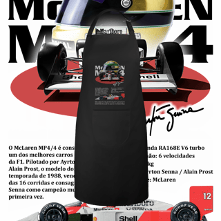 Nome do produto Avental Brim - MP4/4 Ayrton Senna - STT012