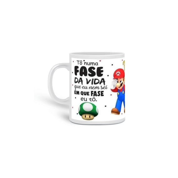 Caneca Super Mario - Que fase