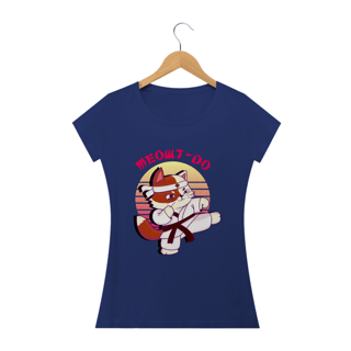 Nome do produto T-Shirt Feminina Fun Art Cobra Kai Cat