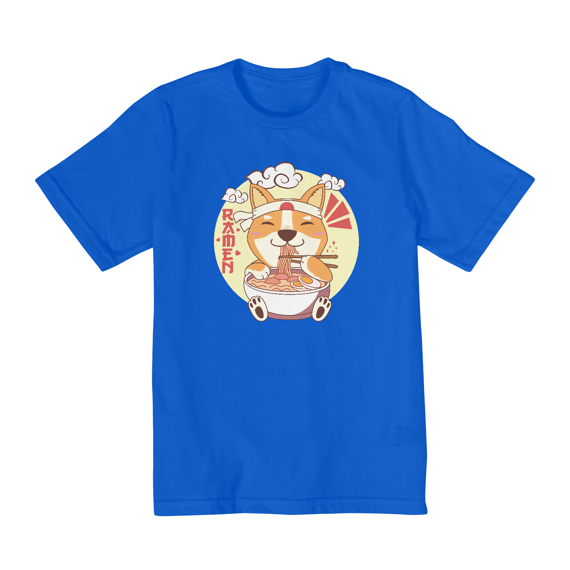 Camiseta Infantil Powred By Ramen Dog