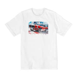 Nome do produto Camiseta Infantil Carro Clássico Ford Mustang Tam. 10 ao 14