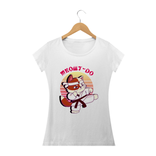 Nome do produto T-Shirt Feminina Fun Art Cobra Kai Cat