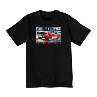 Camiseta Infantil Carro Clássico Ford Mustang Tam. 10 ao 14