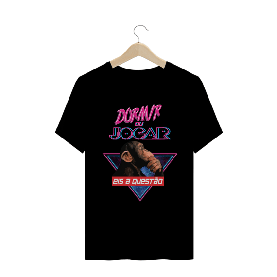 T-shirt Monkey Dormir ou Jogar