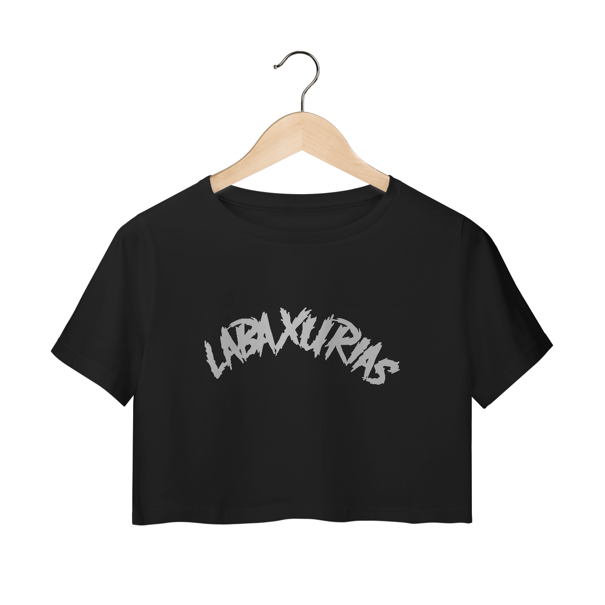 Nome do produto: Cropped Logo Labaxurias Grande Centralizado