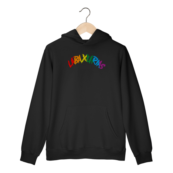 Moletom Canguru Logo Labaxurias Orgulho Grande Centralizado