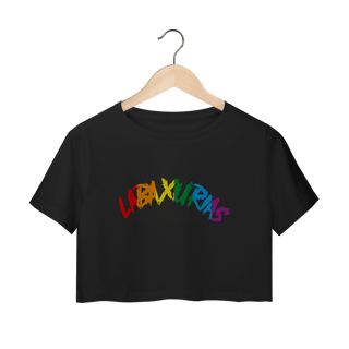 Nome do produto Cropped Logo Labaxurias Orgulho Grande Centralizado