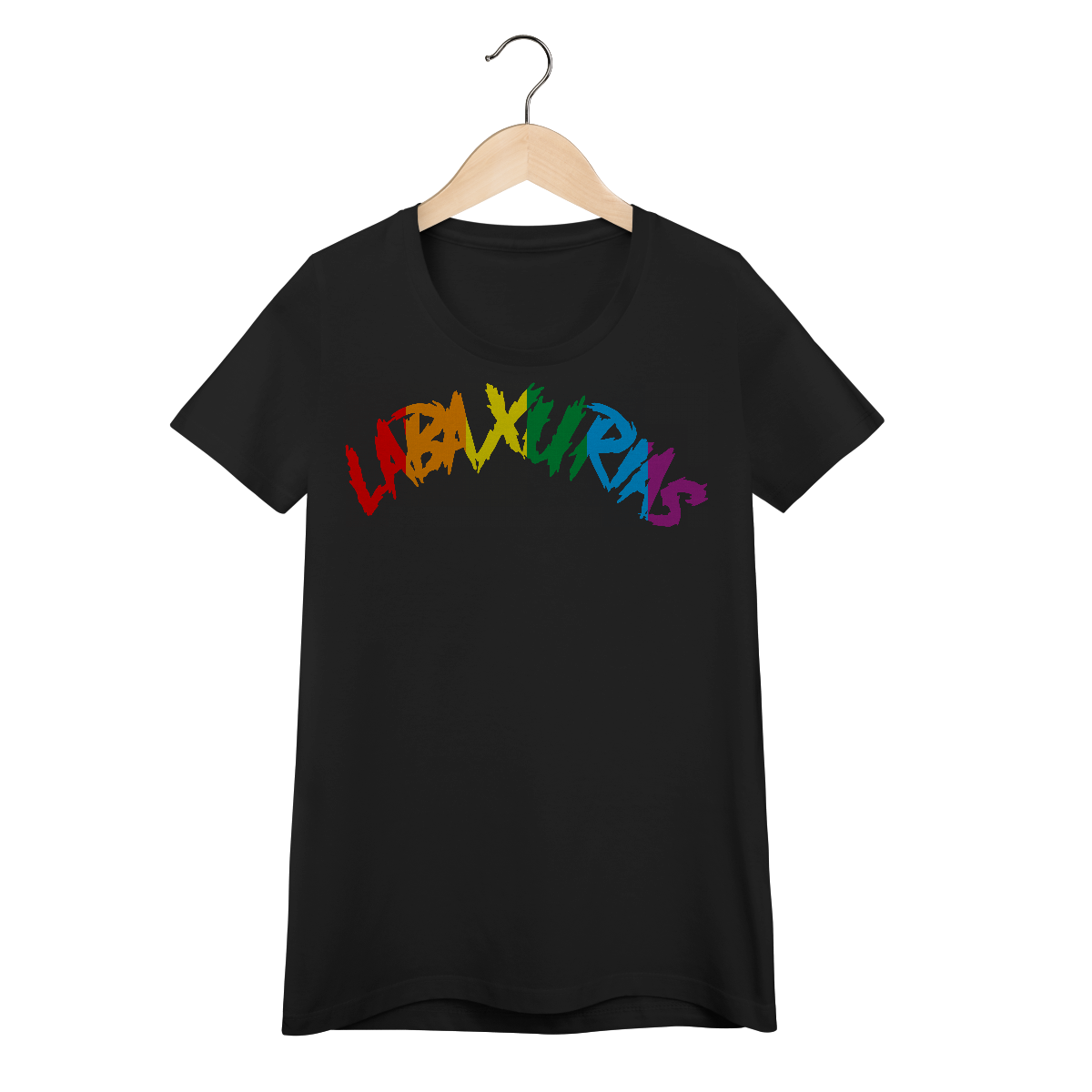 Nome do produto: Baby Look Logo Labaxurias Orgulho Grande Centralizado