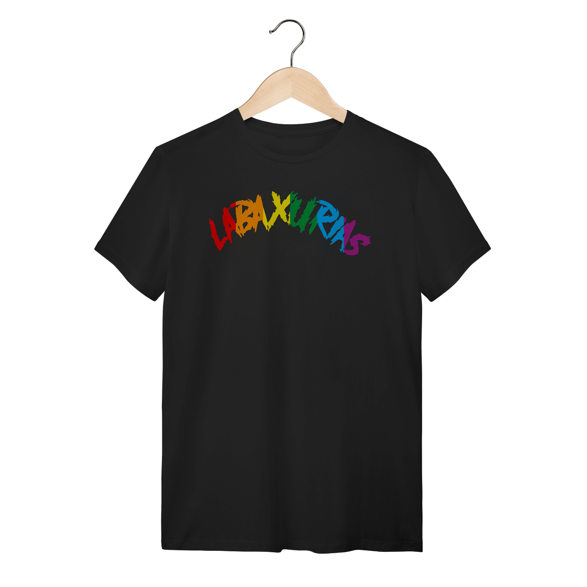 Nome do produto: T-Shirt Logo Labaxurias Orgulho Grande Centralizado